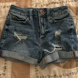 high rise jean shorts